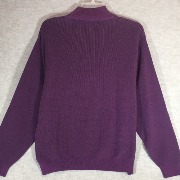 ST. CROIX KNITS Men’s Substantial Heavy Weight Long Sleeve Zip Front Sweater - Picture 2 of 16